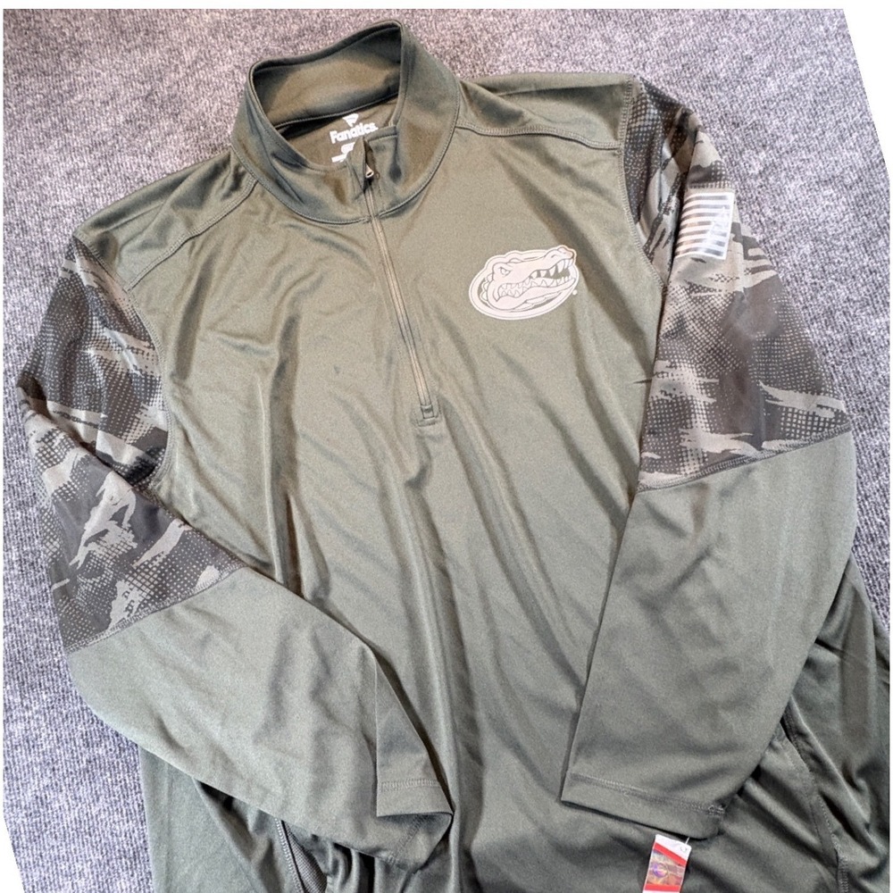 Fanatics Florida Gators OHT Military Appreciation Quarter Zip Pullover Mens 2XL